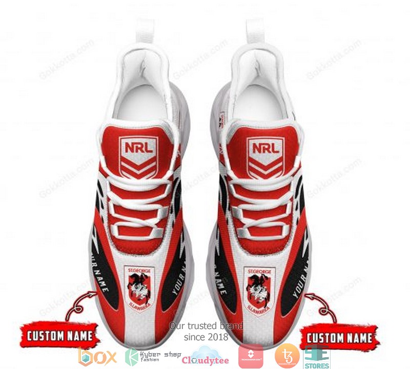 Personalized NRL St George Illawarra Dragons Max Soul Sneakers 1 2 3