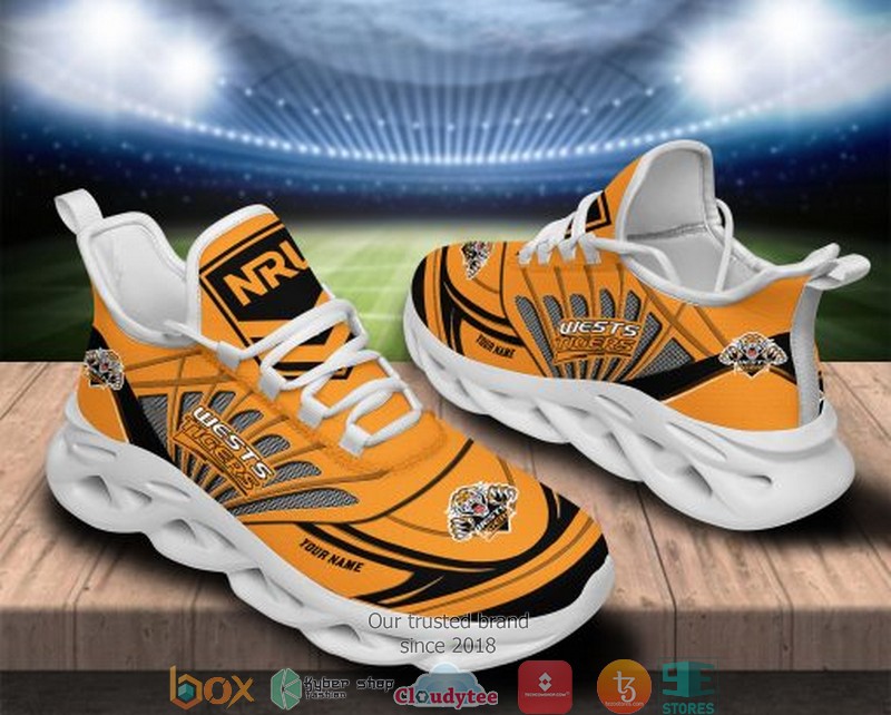 Personalized NRL Wests Tigers Max Soul Sneakers 3 Personalized NRL Wests Tigers Max Soul Sneakers 1 2