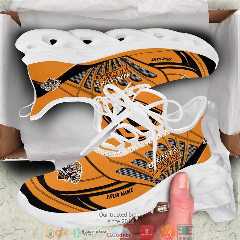 Personalized NRL Wests Tigers Max Soul Sneakers 5 Personalized NRL Wests Tigers Max Soul Sneakers 1 2 3 4