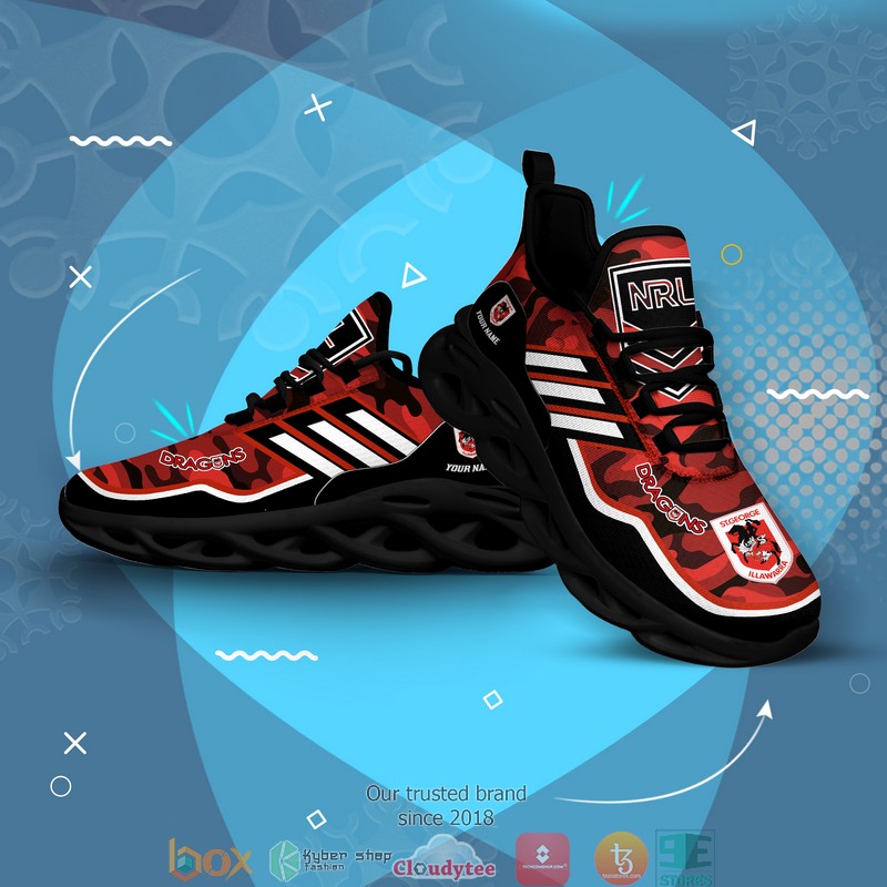 Personalized NRL St George Illawarra Dragons Max Soul Sneakers 1 2 3