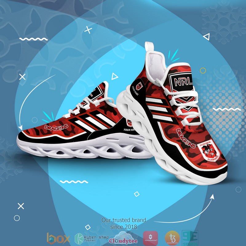 Personalized NRL St George Illawarra Dragons Max Soul Sneakers 1 2 3 4 5