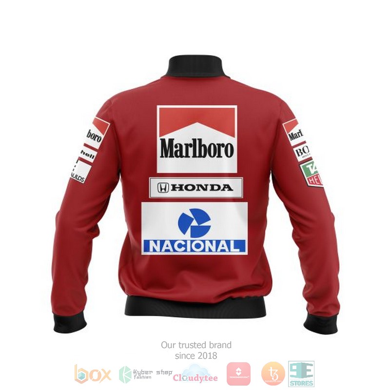 NEW Personalized Nacional Honda Marlboro custom bomber jacket 2 Personalized Nacional Honda Marlboro custom bomber jacket 1