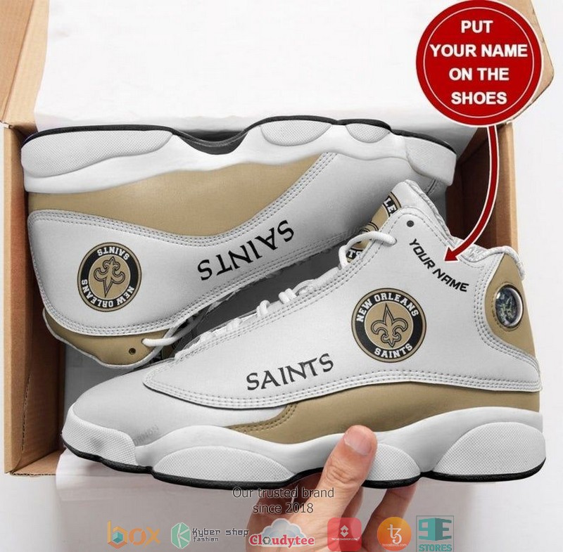 Personalized New Orleans Saints NFL Football Team Air Jordan 13 Sneaker Shoes 2 Personalized New Orleans Saints NFL Football Team Air Jordan 13 Sneaker Shoes