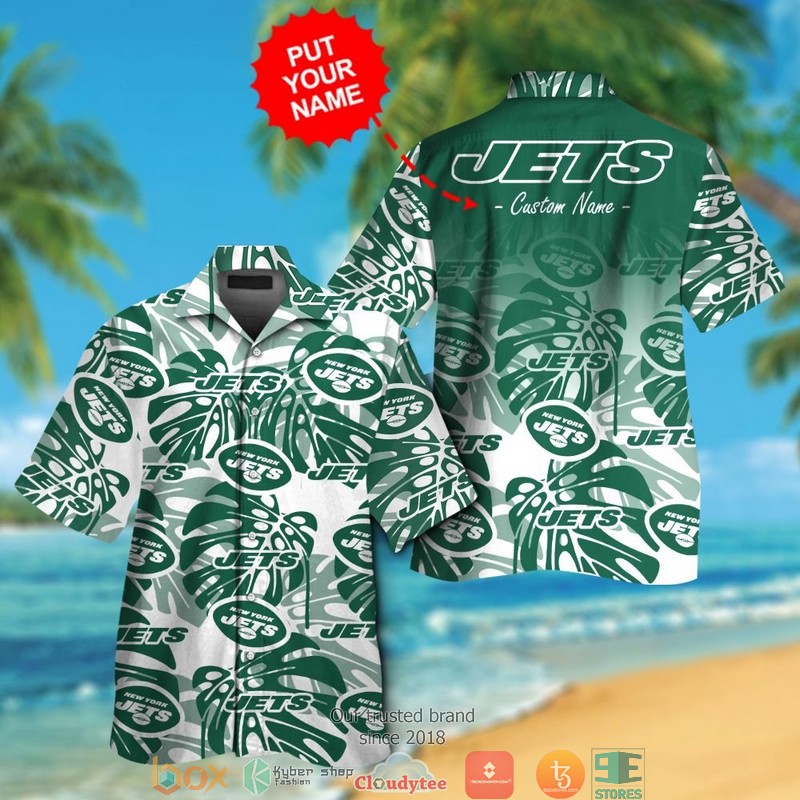 Personalized New York Jets Monstera deliciosa Hawaiian Shirt, short 13 Personalized New York Jets Monstera deliciosa Hawaiian Shirt short