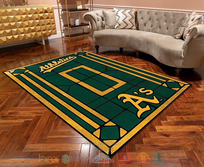 Personalized Oakland Athletics custom Area Rug 1