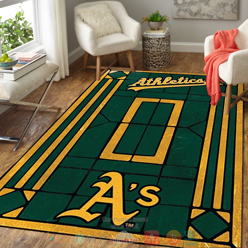 HOT Personalized Oakland Athletics custom Area Carpet 3 Personalized Oakland Athletics custom Area Rug 1 2