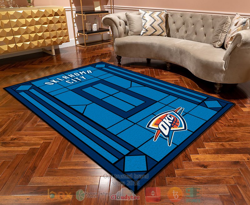 Personalized Oklahoma City Thunder custom Area Rug 1