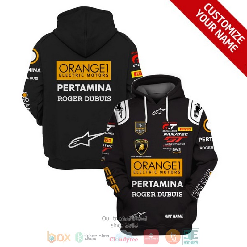 Personalized Orange1 Electric Motors Pertamina custom 3D shirt hoodie