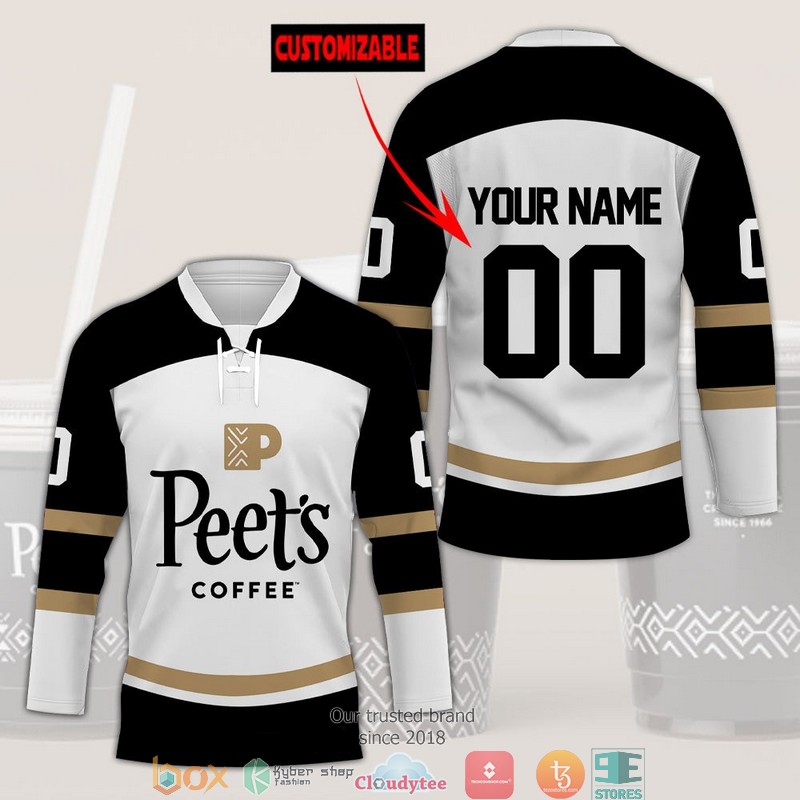 Personalized Peet's Coffee Hockey Jersey Shirt 1 Personalized Peets Coffee Hockey Jersey Shirt
