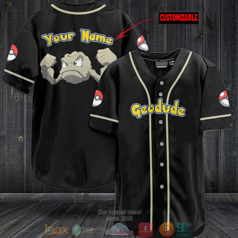 Personalized Pokemon Geodude Baseball Jersey