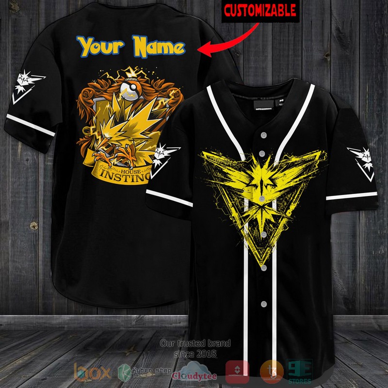 Personalized Pokemon House Insting Baseball Jersey