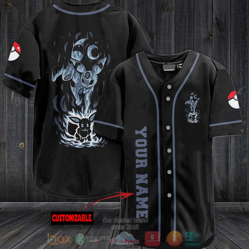 Personalized Pokemon Umbreon Baseball Jersey