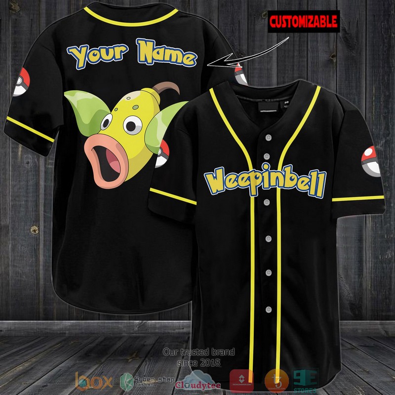 Personalized Pokemon Weepinbell Baseball Jersey