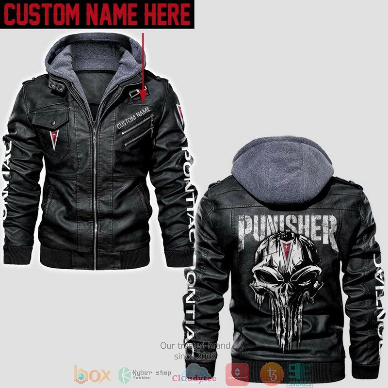 Personalized Pontiac Punisher Skull Leather Jacket 5 Personalized Pontiac Punisher Skull Leather Jacket