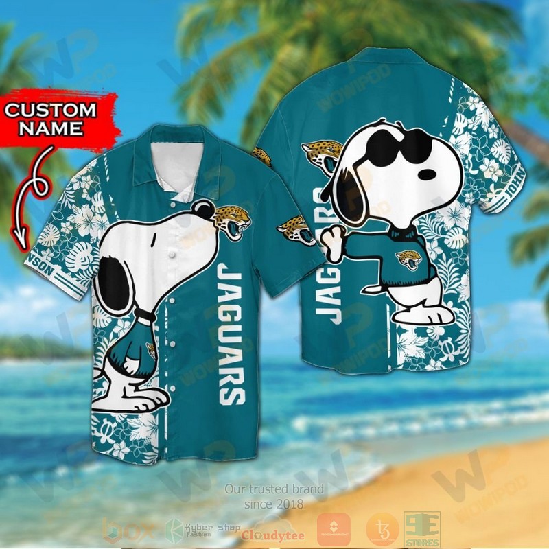 Personalized Snoopy Jacksonville Jaguars custom hawaiian shirt and shorts