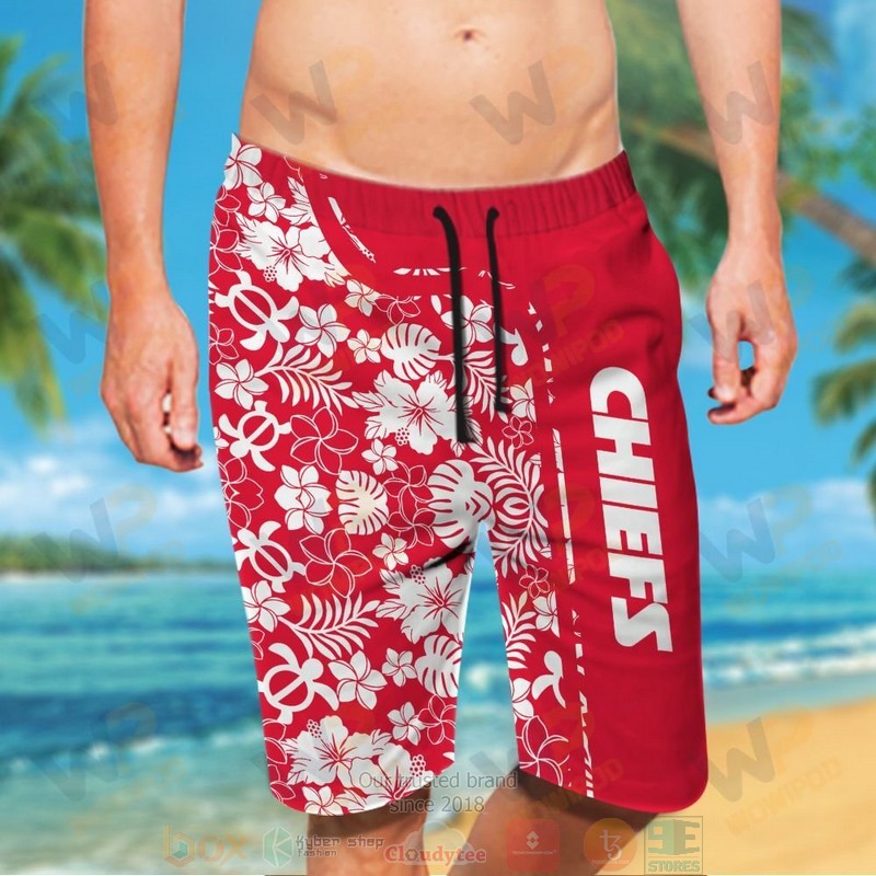 Personalized Snoopy Kansas City Chiefs custom hawaiian shirt and shorts 1 2 3 4