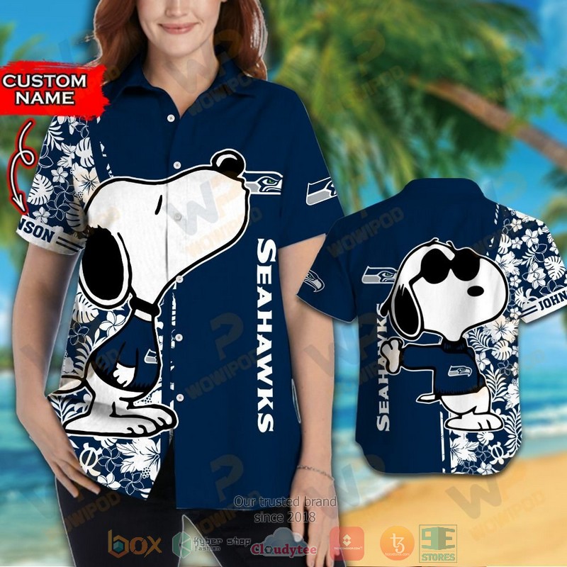 HOT Personalized Snoopy Seattle Seahawks custom hawaiian shirt and shorts 3 Personalized Snoopy Seattle Seahawks custom hawaiian shirt and shorts 1 2