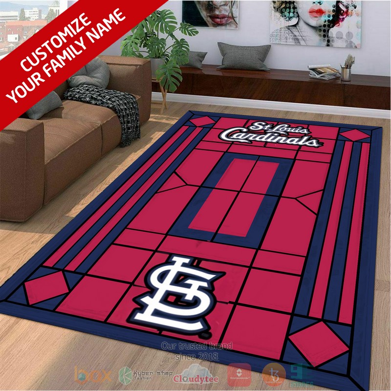 Personalized St Louis Cardinals custom Area Rug 1