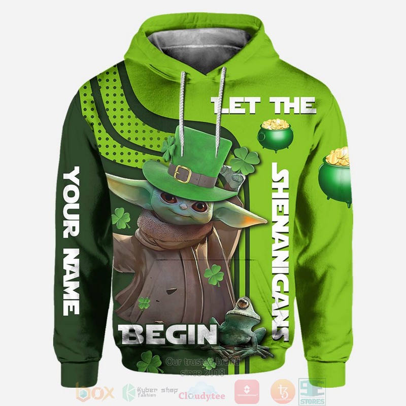 Personalized St Patricks Day Baby Yoda Let The Shenanigans Begin 3d hoodie leggings 1 2 3 4