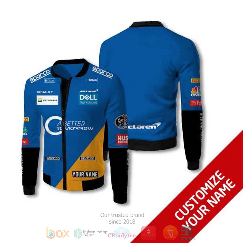 Personalized sparco A Better Tomorrow McLaren custom bomber jacket