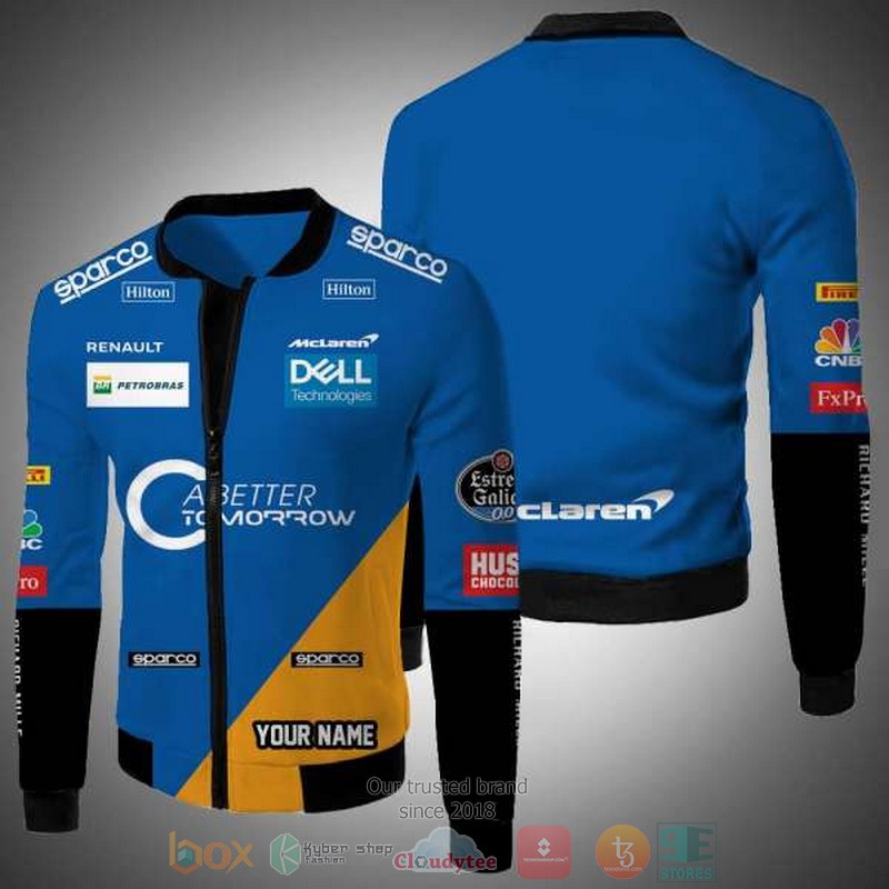 NEW Personalized sparco A Better Tomorrow McLaren custom bomber jacket 2 Personalized sparco A Better Tomorrow McLaren custom bomber jacket 1