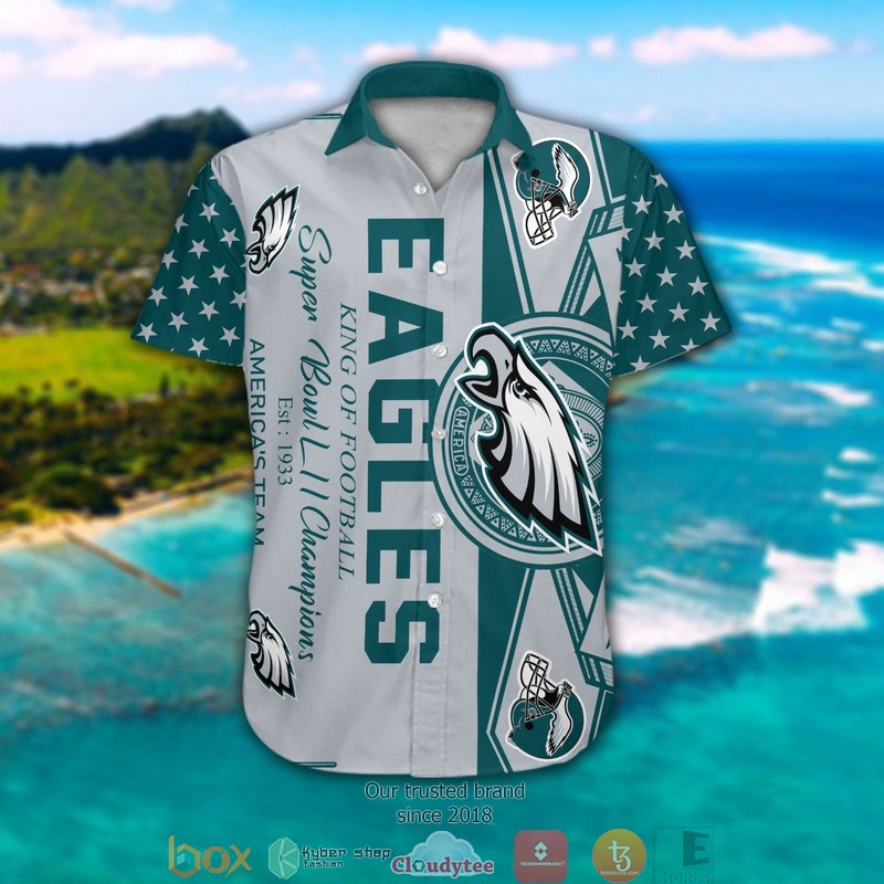Philadelphia Eagles king of football Hawaiian Shirt 4 Philadelphia Eagles king of football Hawaiian Shirt 1 2 3