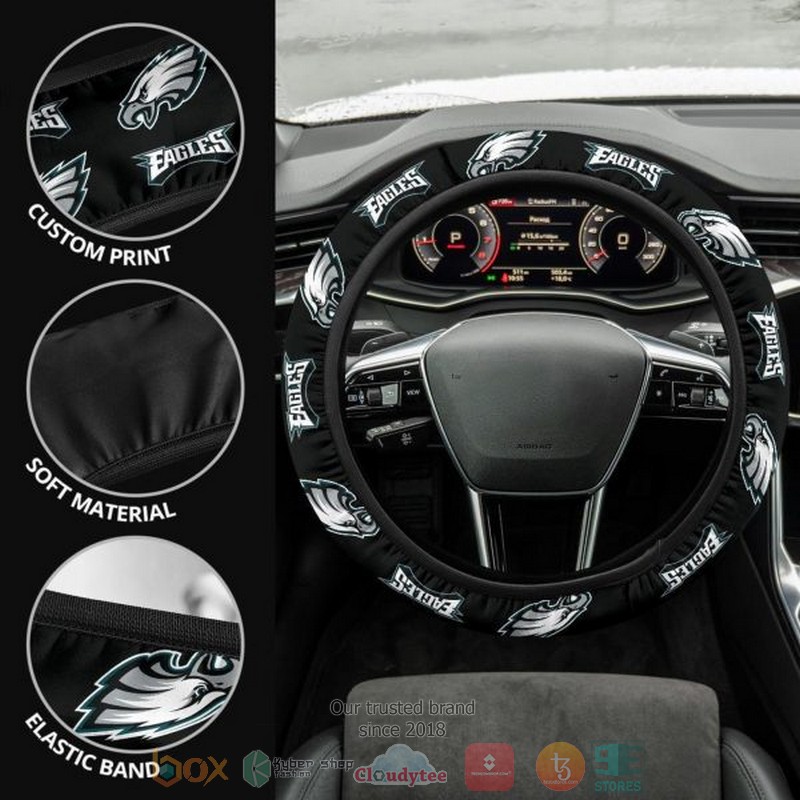 Philadelphia Eagles steering wheel cover 1 2 3 4 5 6 7 8