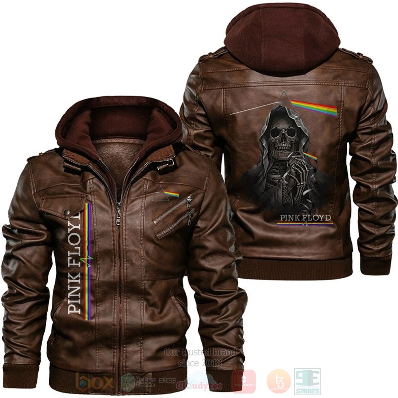 Pink Floyd Skull Leather Jacket 1
