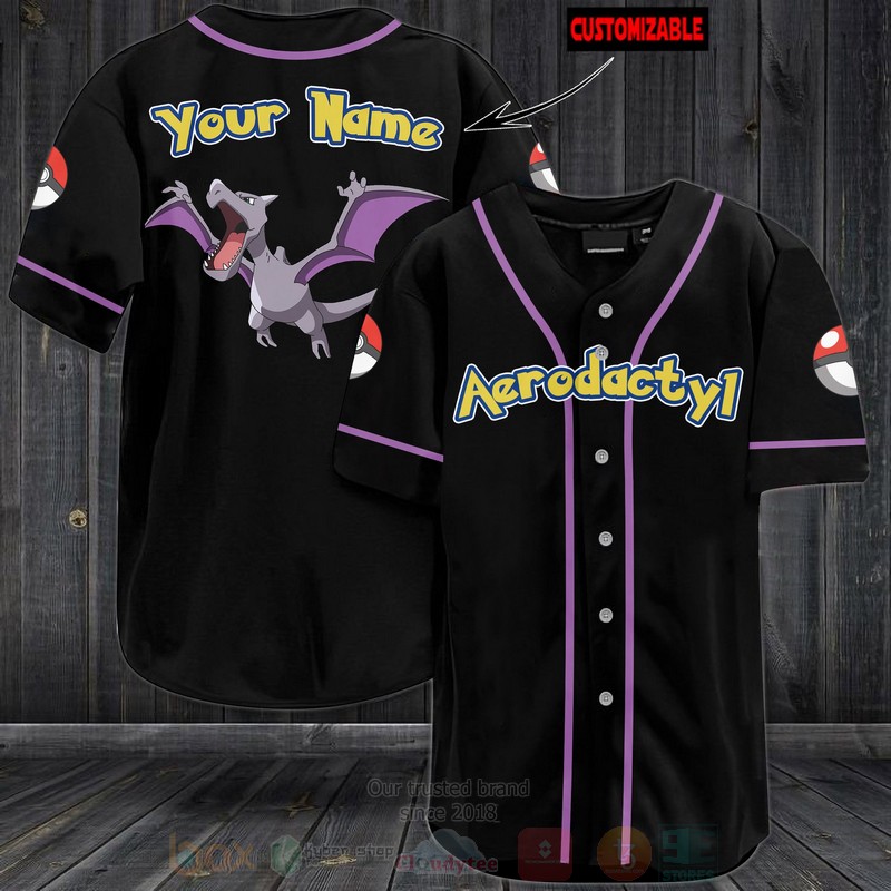Pokemon Aerodactyl Personalized Baseball Jersey