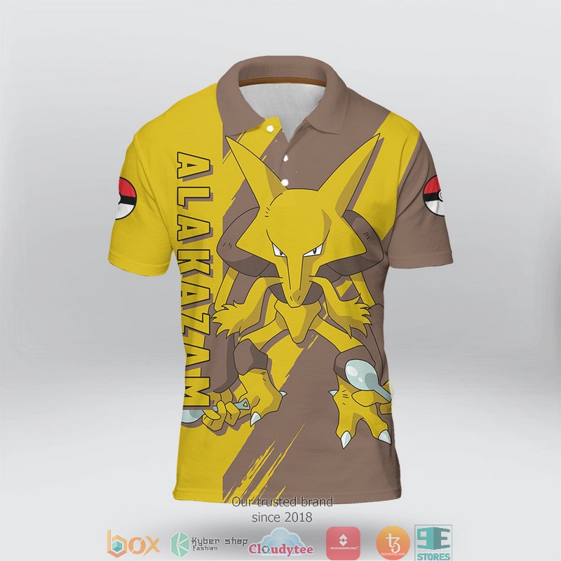 Pokemon Alakazam Polo Shirt 2 Pokemon Alakazam Polo Shirt 1