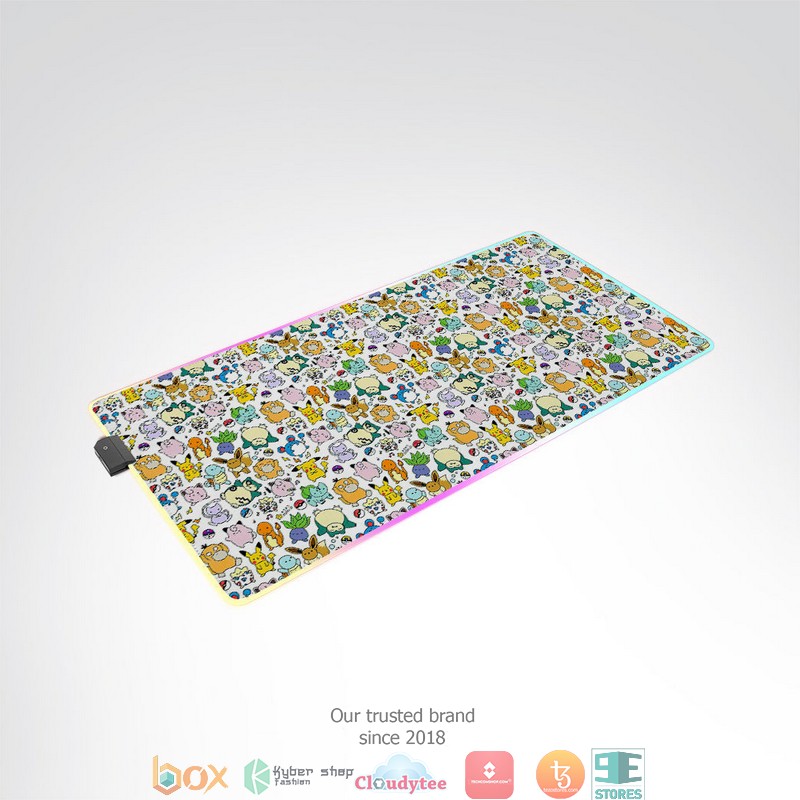 Pokemon All Poke Seamless Pattern Led Mousepad 2 Pokemon All Poke Seamless Pattern Led Mousepad 1