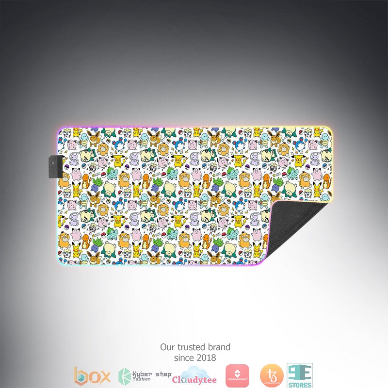 Pokemon All Poke Seamless Pattern Led Mousepad 3 Pokemon All Poke Seamless Pattern Led Mousepad 1 2