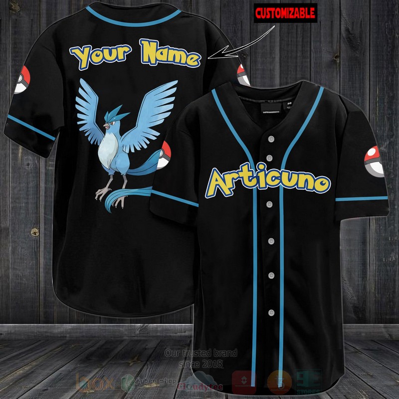 Pokemon Articuno Personalized Baseball Jersey