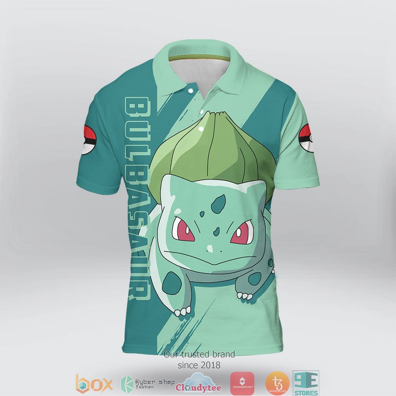 Pokemon Bulbasaur Polo Shirt 2 Pokemon Bulbasaur Polo Shirt 1