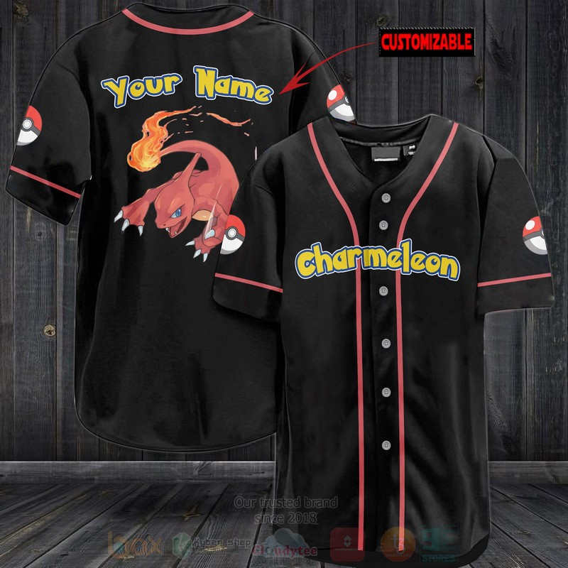 Pokemon Charmeleon Personalized Baseball Jersey