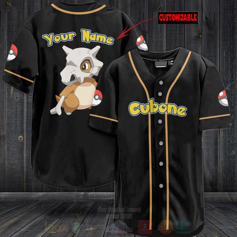 Pokemon Cubone Personalized Baseball Jersey
