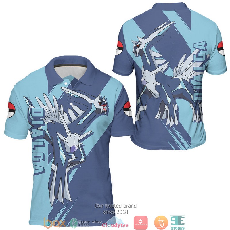 Pokemon Dialga Polo Shirt 3 Pokemon Dialga Polo Shirt 1 2