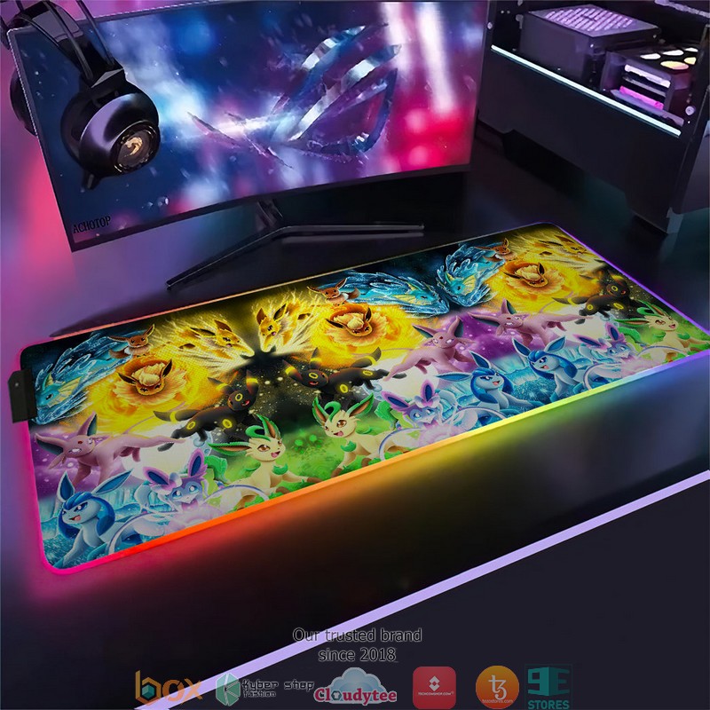 Pokemon Eevee Colorful Led Mousepad