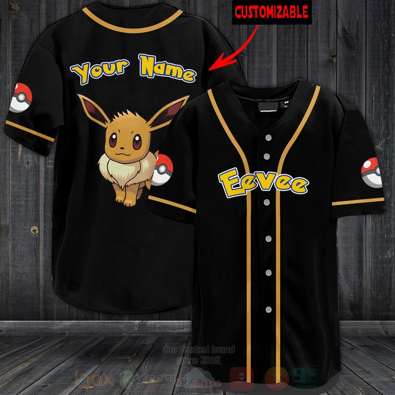Pokemon Eevee Personalized Baseball Jersey