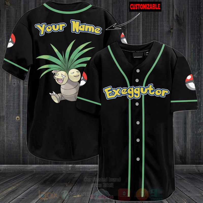 Pokemon Exeggutor Personalized Baseball Jersey