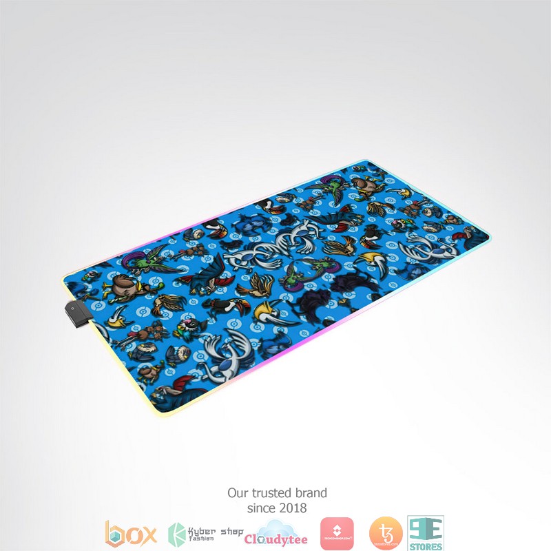 Pokemon Flying Seamless Pattern Led Mousepad 1