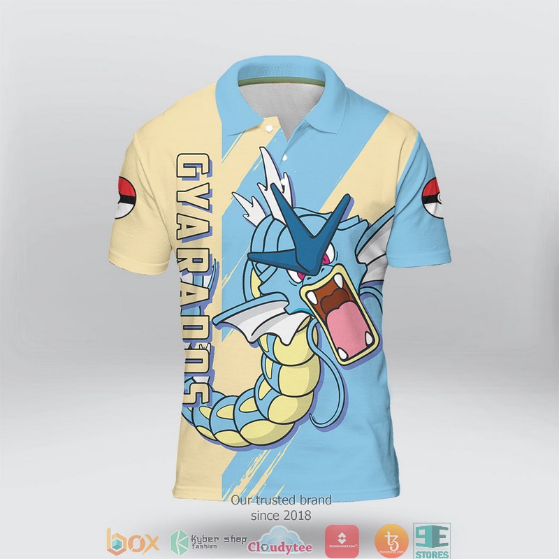 Pokemon Gyarados Polo Shirt 2 Pokemon Gyarados Polo Shirt 1