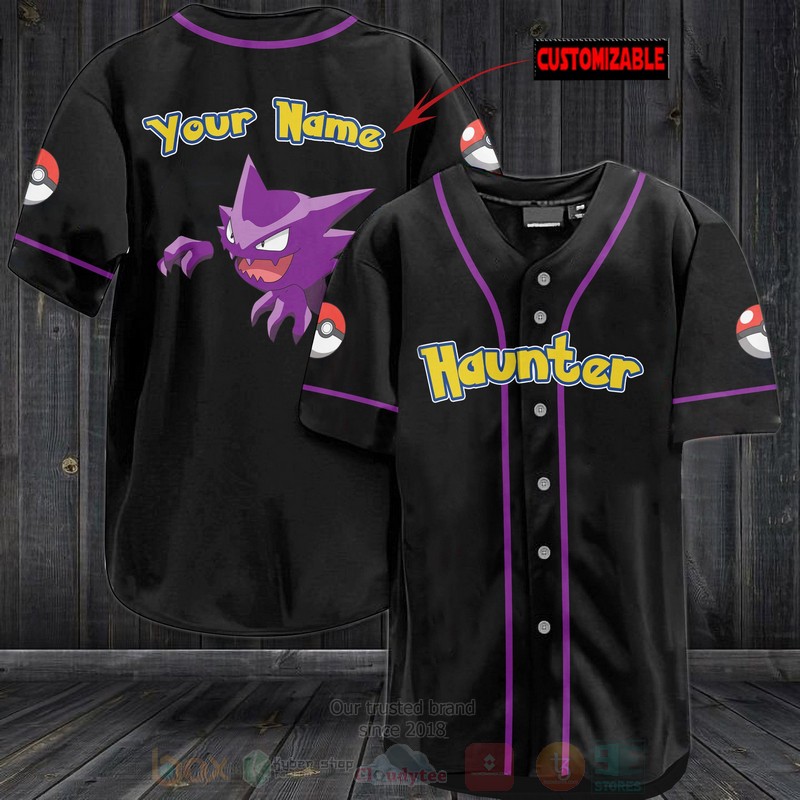 Pokemon Haunter Personalized Baseball Jersey