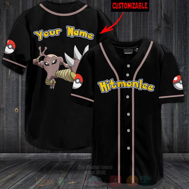 Pokemon Hitmonlee Personalized Baseball Jersey