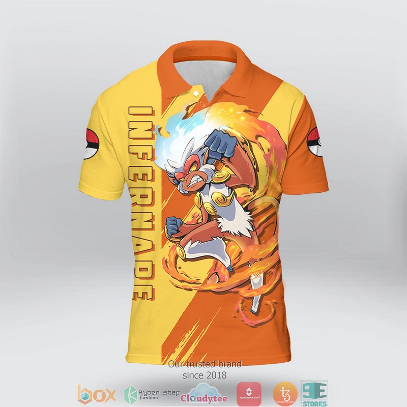 Pokemon Infernape Polo Shirt 2 Pokemon Infernape Polo Shirt 1