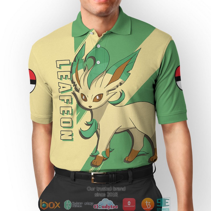 Pokemon Leafeon Polo Shirt 8 Pokemon Leafeon Polo Shirt