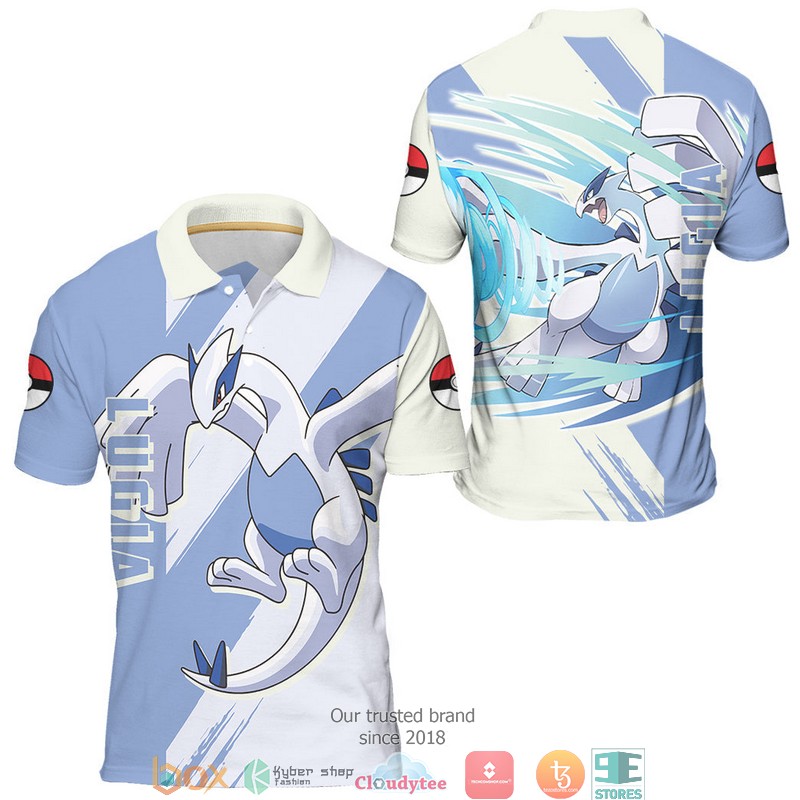 Pokemon Lugia Polo Shirt 3 Pokemon Lugia Polo Shirt 1 2