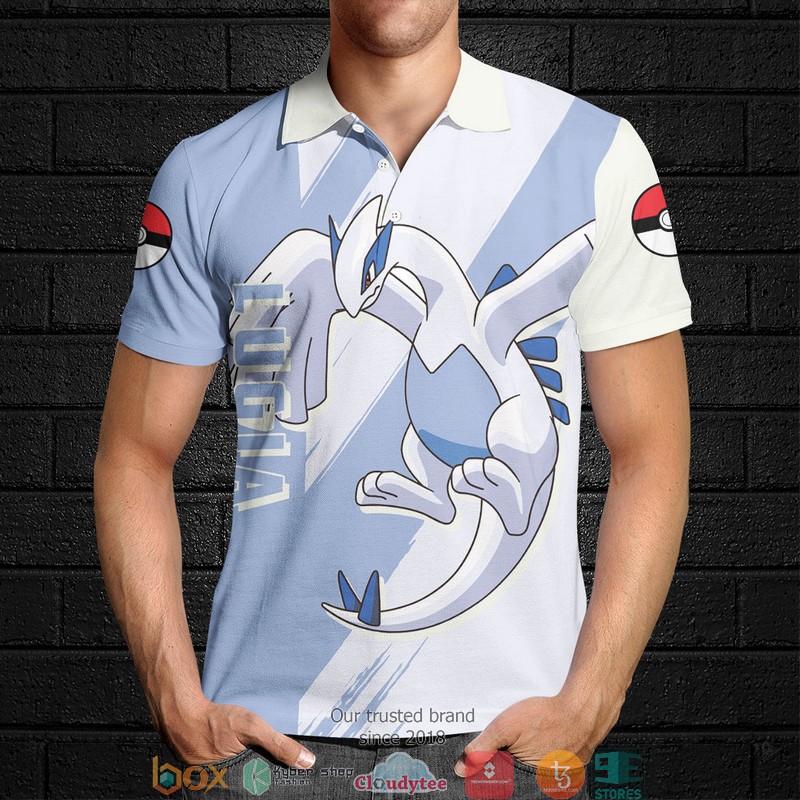 Pokemon Lugia Polo Shirt 4 Pokemon Lugia Polo Shirt 1 2 3