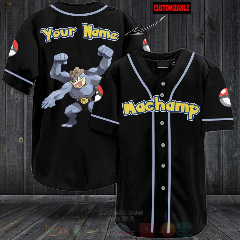 Pokemon Machamp Personalized Baseball Jersey