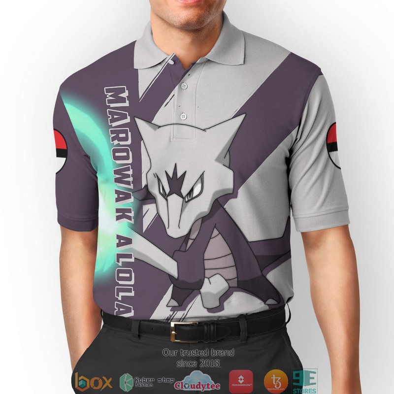 Pokemon Marowak Alola Polo Shirt 9 Pokemon Marowak Alola Polo Shirt